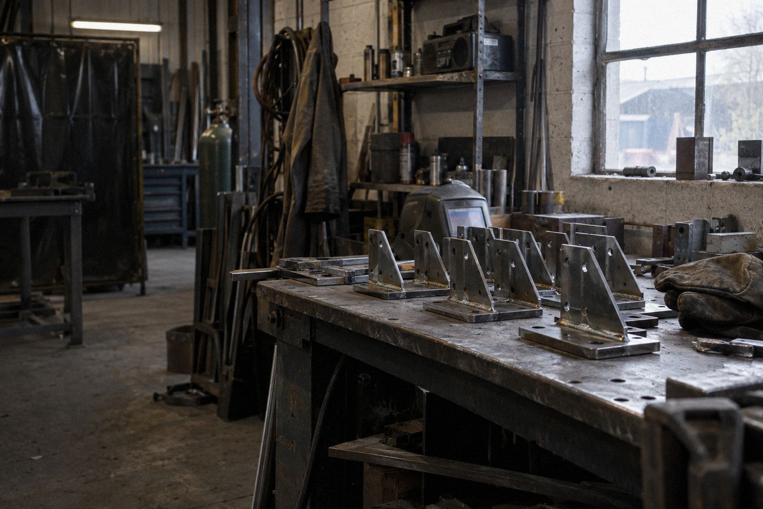 A workshop in the afternoon, a half-finished order left on the bench.